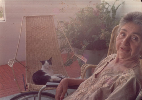 Olga e Preto (o gato) - 1989
